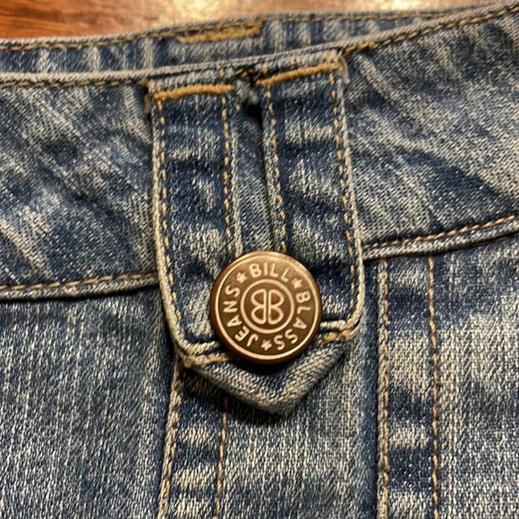 BILL BLASS women’s SOFT cotton denim pleated skirt zip front button closure sz 6 - Picture 10 of 10